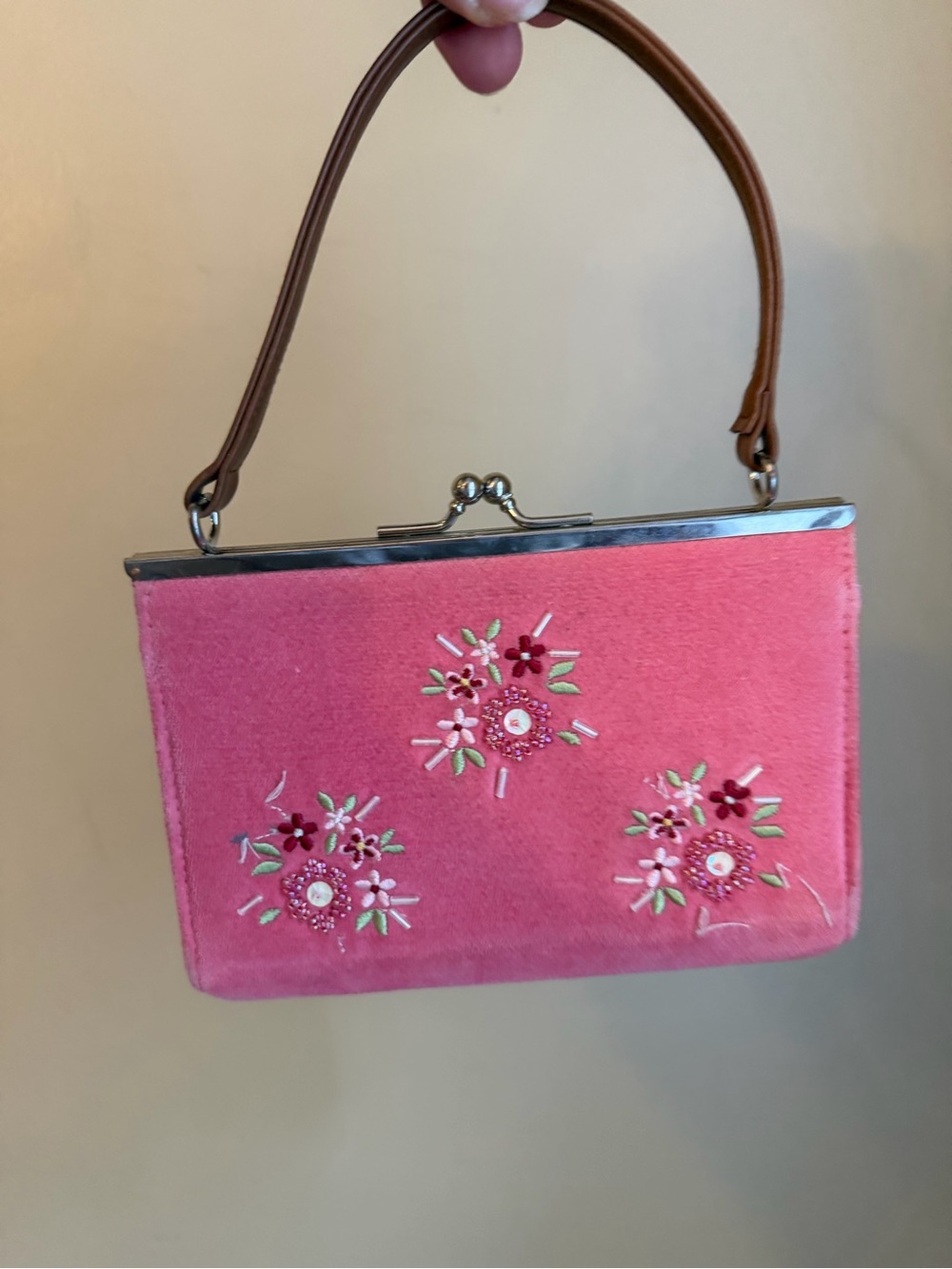 GYMBOREE Vintage Little Girl Hard Case bag purse Flowers Kisslock Girlhoodcore